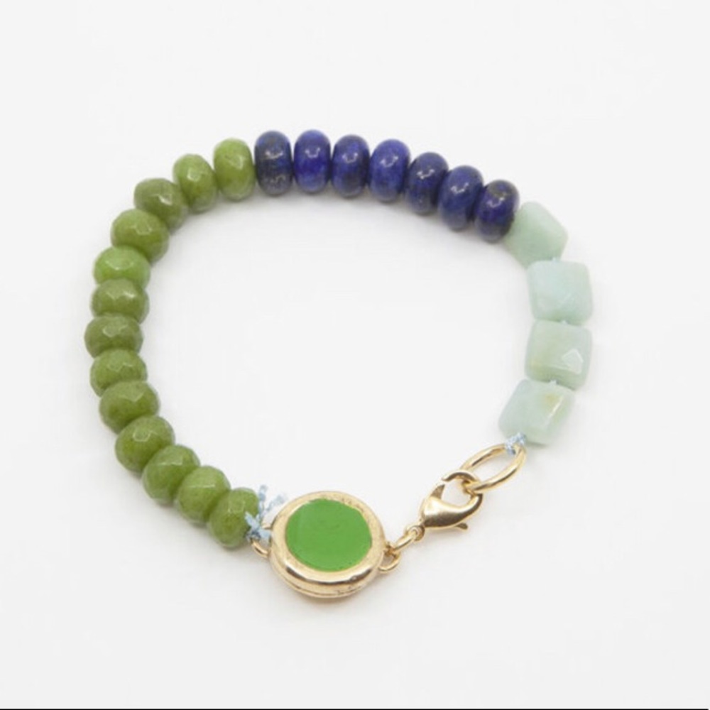A. Carnevale Blue/Green Beaded Bracelet